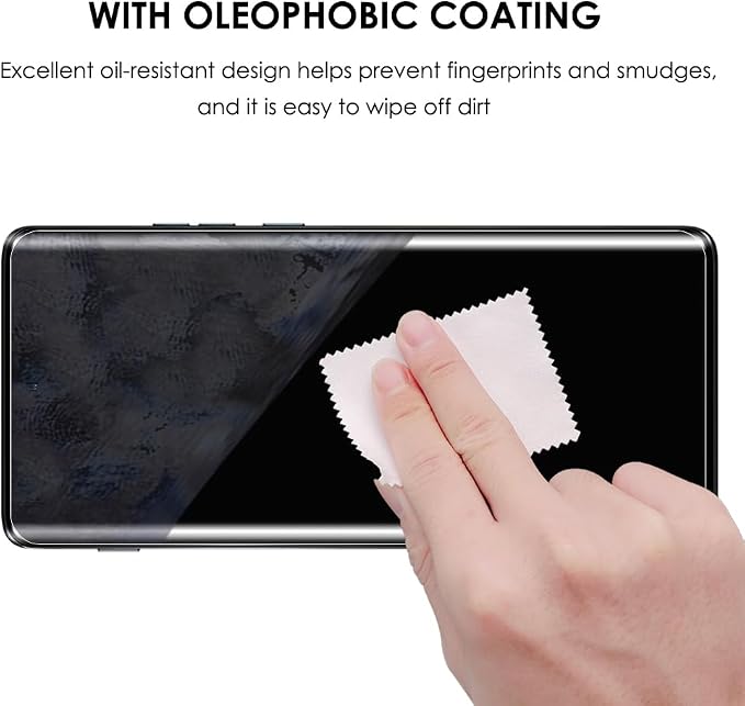 Tempered Glass Screen Protector for Motorola Edge 2024 UV Set [3 Pack] Edge to Edge Coverage Sensitive Touch 9H Hardness Scratch Resistant