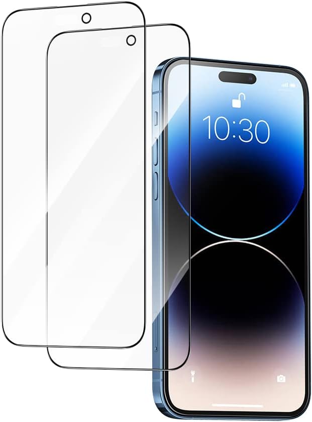 PERFECTSIGHT Anti Blue Light Screen Protector Designed for iPhone 14 Pro 2022 6.1 inch 2 Pack 6X Stronger Blue Light Blocking Tempered Glass - Eye Protection Anti Eye Fatigue Bubble Free