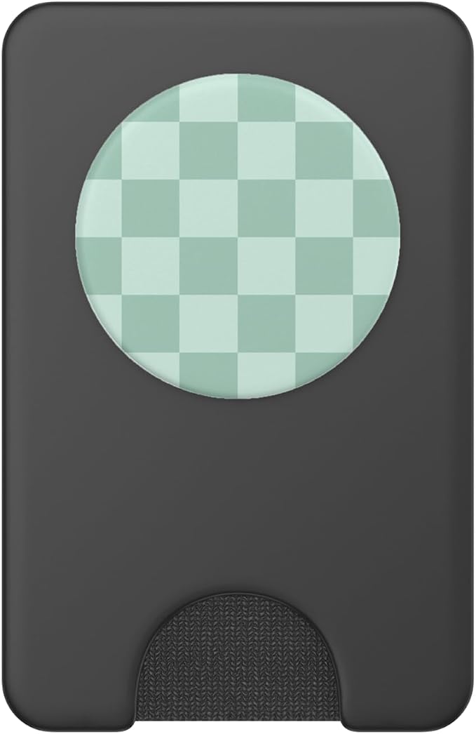 Mint Green Checkered PopSockets Adhesive PopGrip