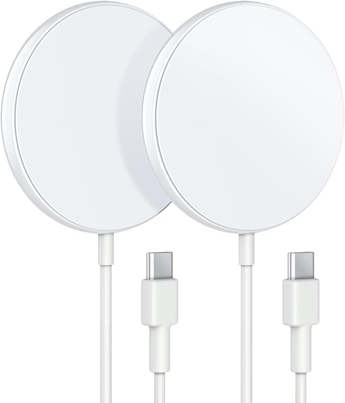 COKOEYE Magnetic Wireless Charger 2-Pack for iPhone Wireless Charger Pad Max Fast for Magsafe Phone Adapter for iPhone 16/16 Plus/16 Pro/16 Pro Max/15/15 Pro/15 Plus/ 14/13 Series/AirPods Pro 2