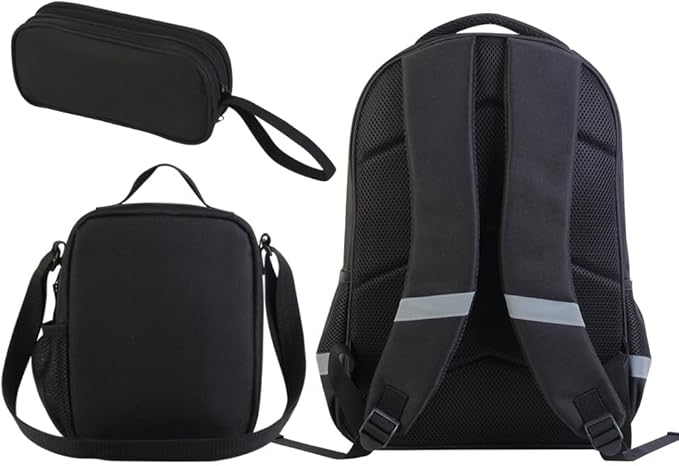 Kids Backpack for Boys - 3pcs 17″ Boys Backpack with Lunch Box Set for Toddle Elementary Middle School - Students Bag for Ages 6-18 Gorilla Tag Bookbag Travel Back Pack