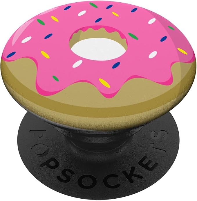 Pink Donut Pop Socket for Phone Cute PopSockets Jelly Donut PopSockets Adhesive PopGrip