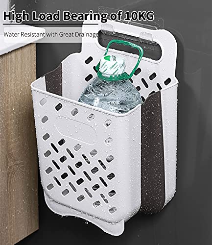 Plastic Foldable Laundry Basket with Handle, 42L Wall Mounted Laundry Hamper Freestanding Dirty Clothes Hamper, Collapsible Laundry Baskets Pop Up Hamper Storage Container for Snacks Dolls - size: XL