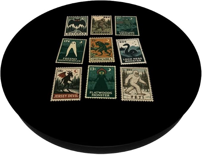 Cryptid Monster Stamps PopSockets PopWallet for MagSafe