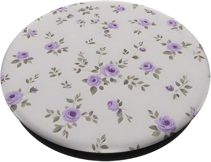 Cute Lavender Rose Pattern Floral PopSockets PopGrip for MagSafe