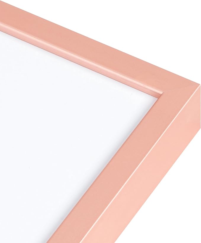 5x7 Picture Frame | 5x7 Metal Frame With Mat For 4x6 | 5 x 7 Aluminum Photo Frame | Plexiglass And Hanging Hardware Included | 5 By 7 Picture Frame | 3Pcs, Rose Gold