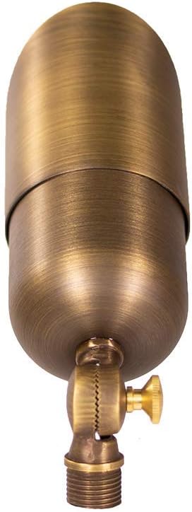 12V LogiSpot Brass Outdoor Spotlight (Bronze) for Low Voltage Landscape Lighting of Yard, Lawn, Garden, Patio, Trees & House