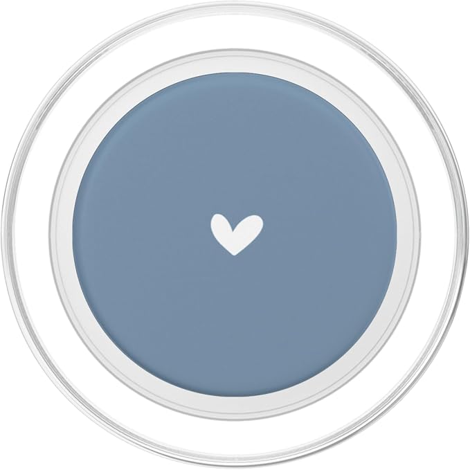 Dusty Blue - Cute Simple Chic Boho Hand Drawn Heart PopSockets Adhesive PopGrip