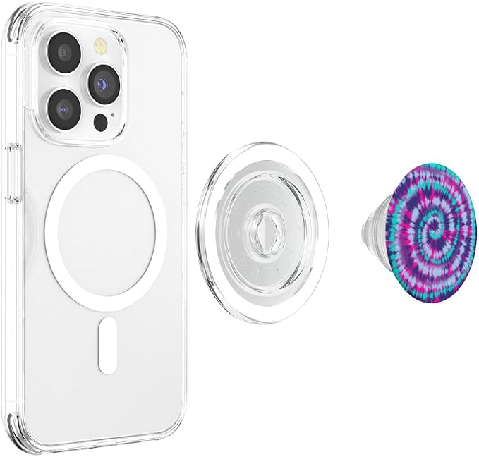 Boho Hippie Tie Dye Pattern | Purple Teal Pink Spiral PopSockets Adhesive PopGrip