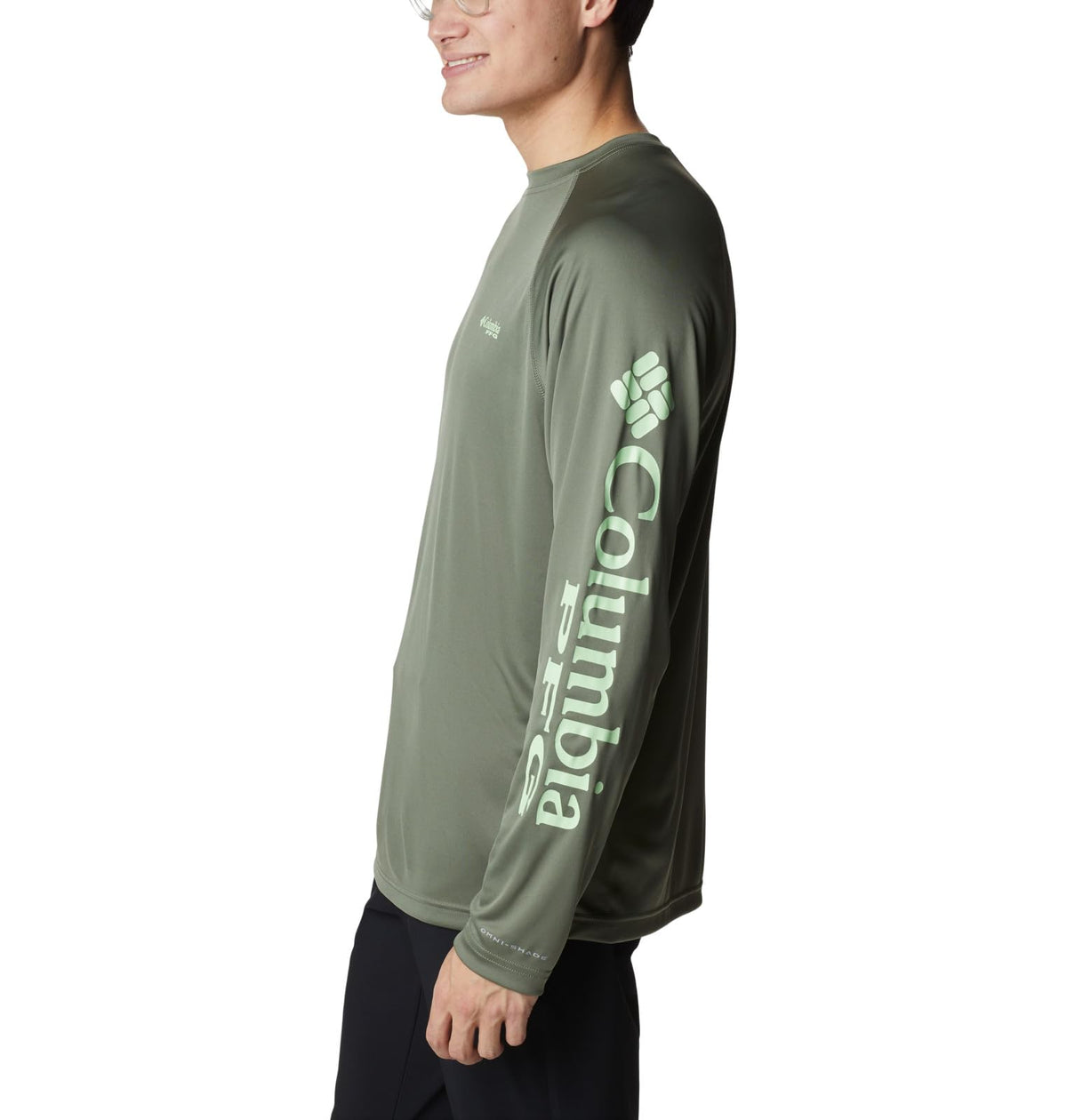 Columbia Men's Terminal Tackle Long Sleeve Shirt, Cypress/Key West Logo, 4X Tall