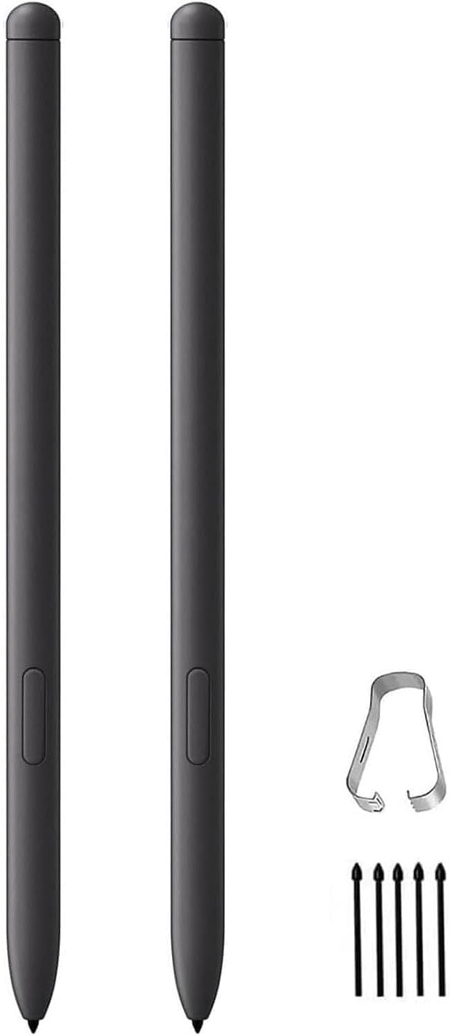 2 Pcs Tab S9 FE S Pen for Samsung Galaxy Tab S9/Tab S9+/Tab S9 Ultra/Tab S9 FE /S9 FE+/S9 FE Plus All Versions (Without Bluetooth) Stylus Pen with 5xTips (Black)