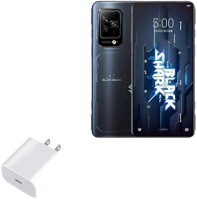 BoxWave Charger Compatible with Xiaomi Black Shark 5 Pro - PD GAN miniCube (30W) 30W Tiny PD GAN Type-C Wall Charger - Winter White