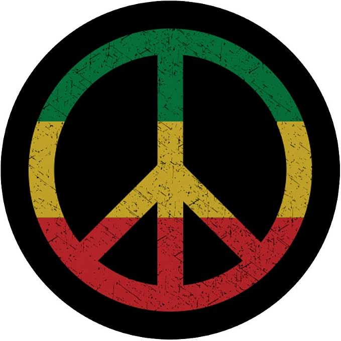 Rasta Peace Symbol Sign Groovy Hippie PopSockets PopGrip: Swappable Grip for Phones &amp Tablets