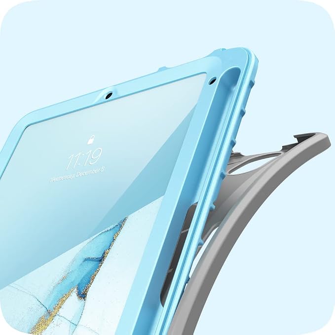 i-Blason for iPad mini 7 Case iPad mini 6 Case 8.3 inch Marble | Built-in Screen Protector Auto Sleep/Wake Pencil Holder Trifold Stand Full-Body Protection