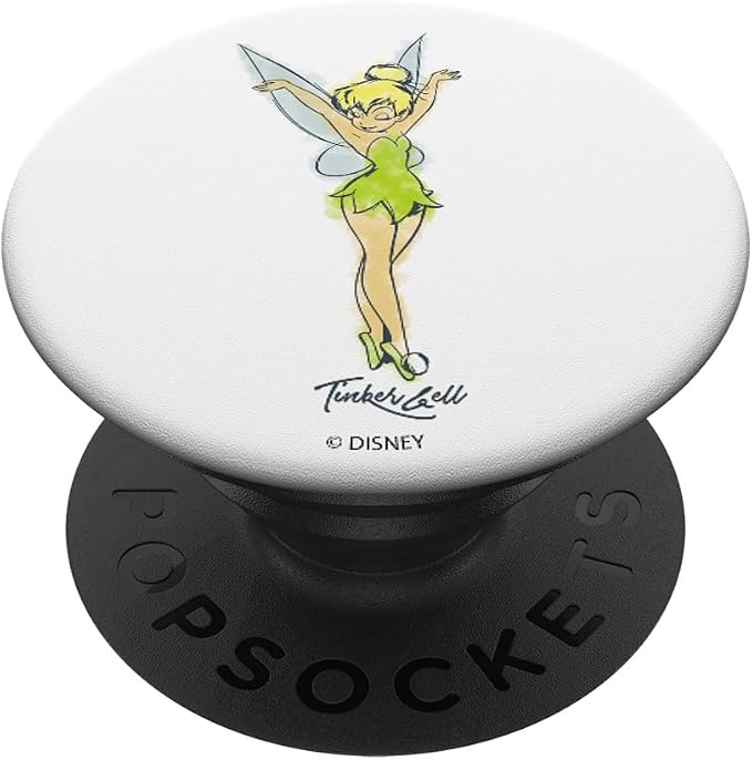 Disney Peter Pan Tinker Bell Watercolor Portrait PopSockets Adhesive PopGrip