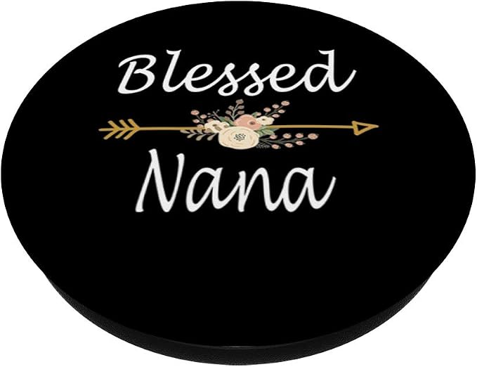 Blessed Nana Christmas Cute Gifts PopSockets PopGrip: Swappable Grip for Phones &amp Tablets