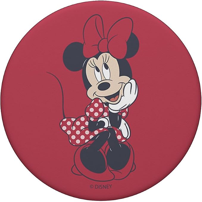 Disney Mickey and Friends Minnie Mouse Red Polka Dot Dress PopSockets Adhesive PopGrip