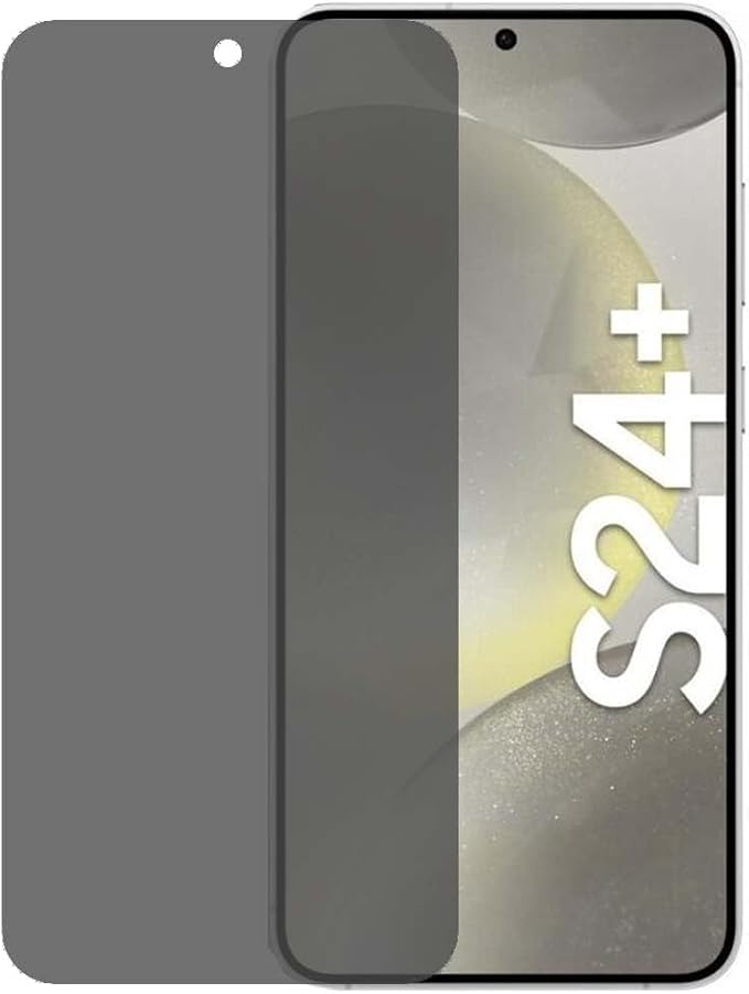 [2 Pack For Samsung Galaxy S24 Plus Privacy Anti-spy 9H Soft Film Screen Protector Fingerprint Unlock