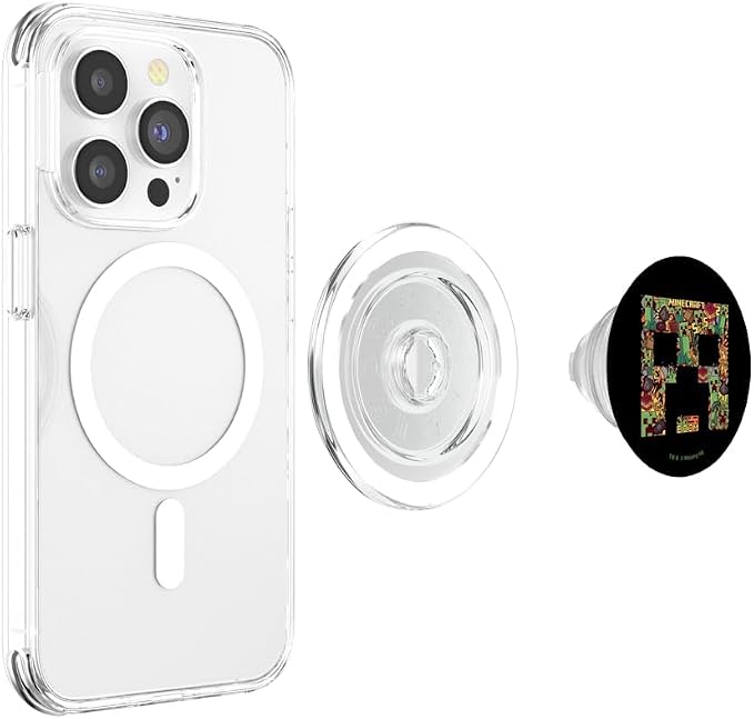 Minecraft Creeper Big Face Collage PopSockets PopGrip for MagSafe