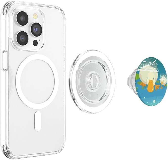 Blue Duck Pond Cartoon PopSockets Adhesive PopGrip