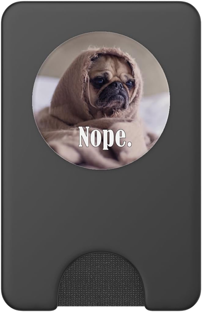 Cute Womens Girls Kids NOPE Blanket Pug Lover PopSockets Adhesive PopGrip