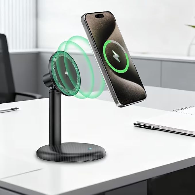 A New Magnetic Wireless Charger Featuring a 15W Fast Charging Outdoor FamilyBlack