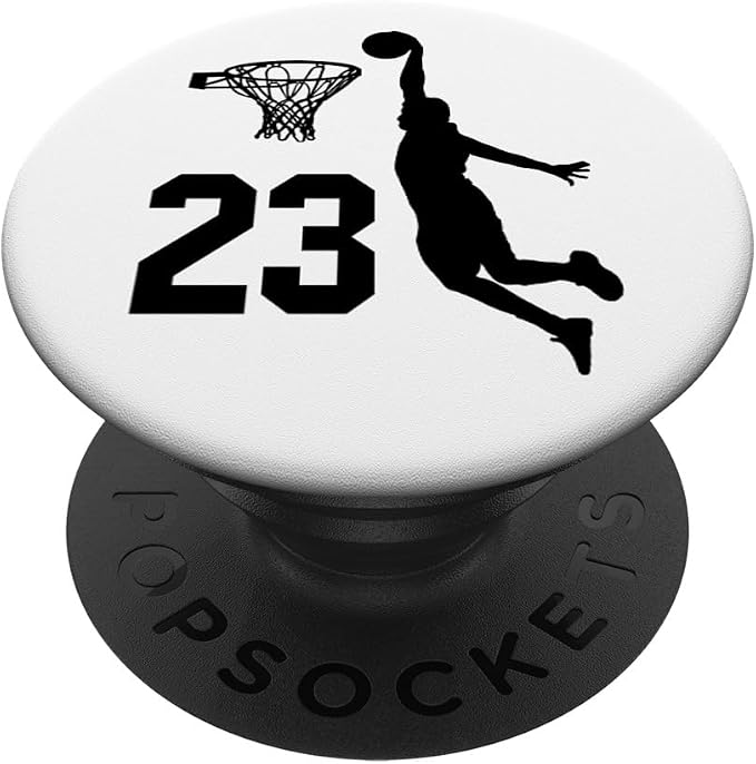 Number 23 #23 Basketball Gifts for Men Boys Teens Kids PopSockets Adhesive PopGrip