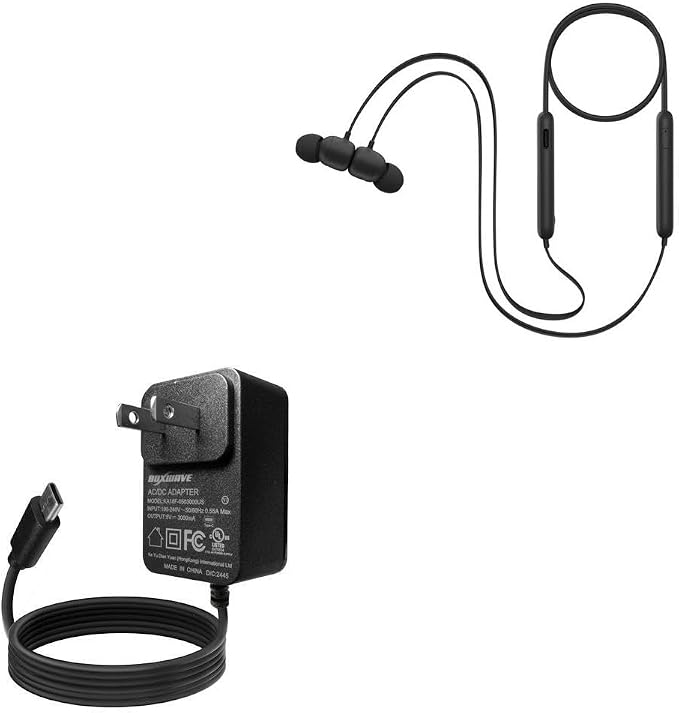 BoxWave Charger Compatible with Beats Flex - Wall Charger Direct (15W) Rapid Charge Your Device with Built-in 3ft Cable
