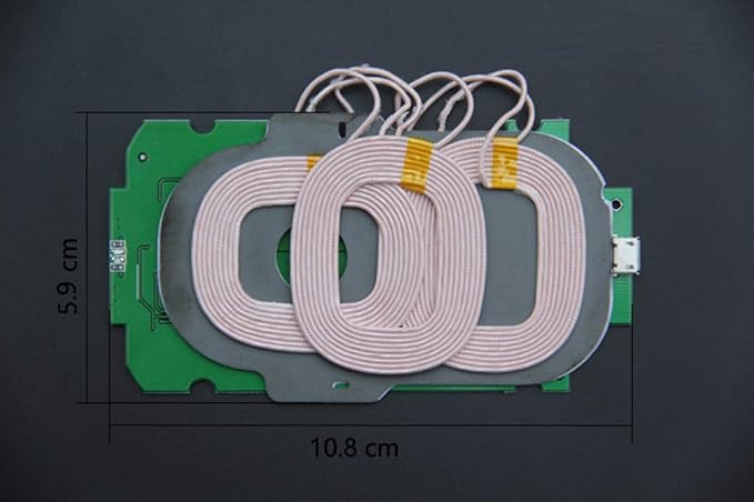 Taidacent Three Coils Wireless Charger PCBA QI Standard DIY High Power 9V1.5A Wireless Charging Transmitter Module