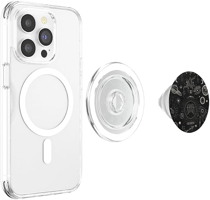 Galaxy Zodiac Sign Astrological Celestial Aesthetic Gemini PopSockets Adhesive PopGrip