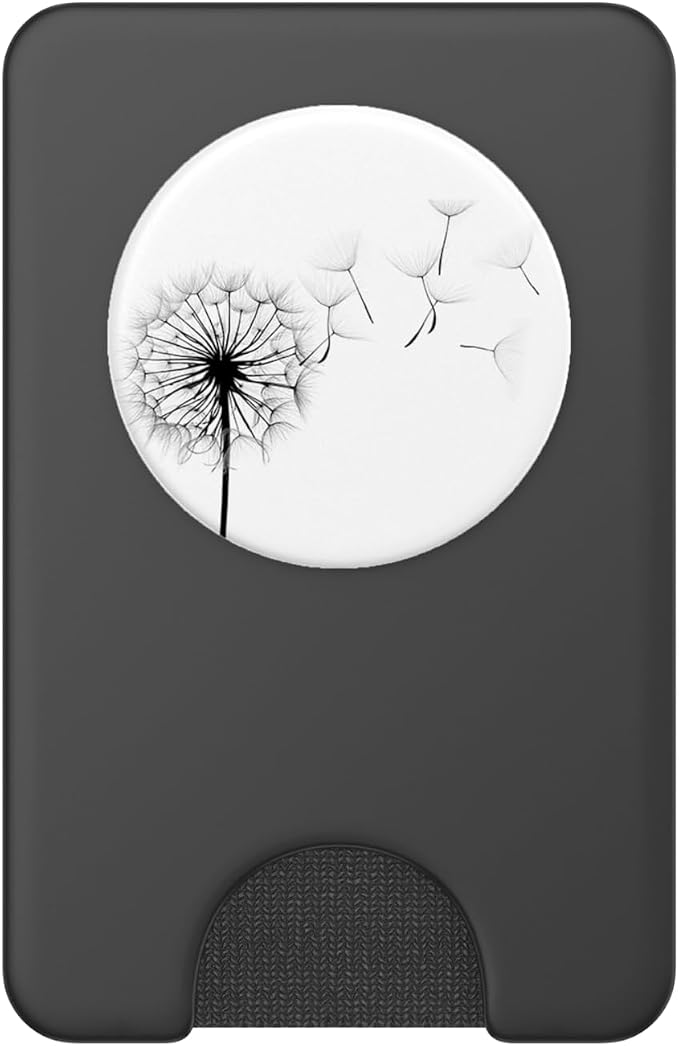 Black and White Dandelion Pop Mount Socket Cellphone Holder PopSockets Adhesive PopGrip