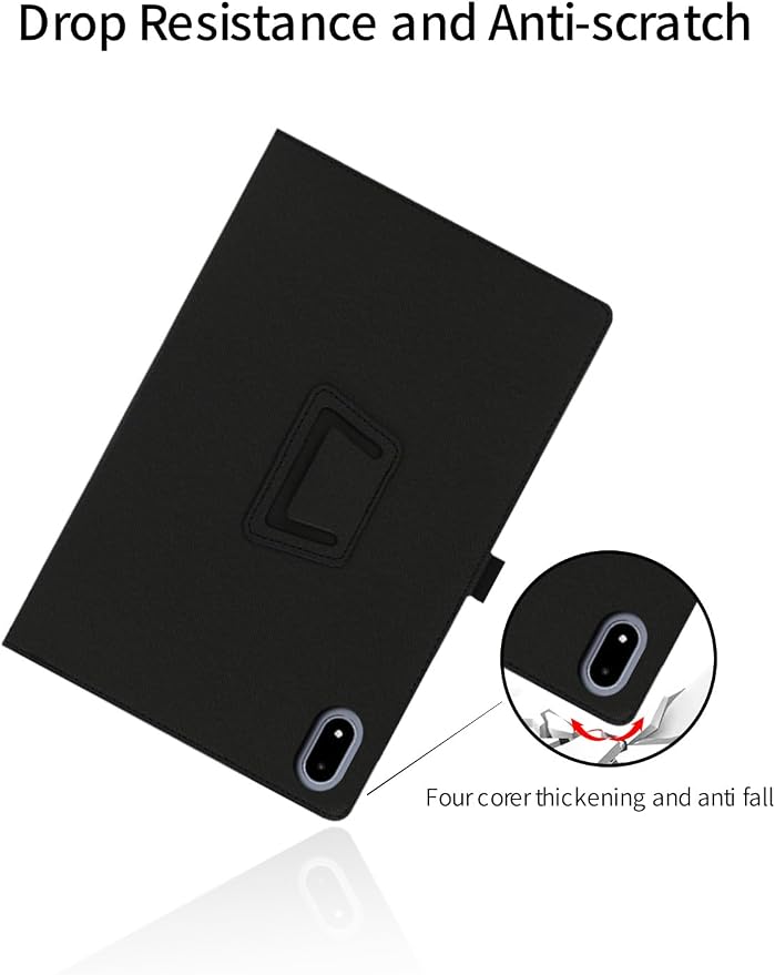 for OnePlus Pad 3 2025 13.2 Inch Android Tablet CaseBOVUGAC Folding Stand Protective Cover with Pencil Holder and Wrist StrapFull Protection Premium PUScratch Resistant(Black)
