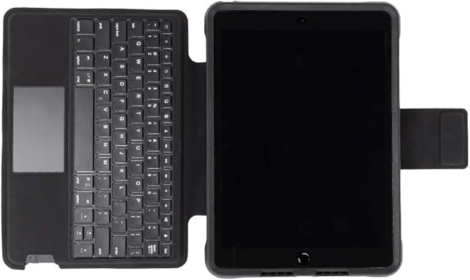 OtterBox UnlimitEd SERIES Case with Keyboard Folio + Screen Protector for iPad 7th, 8th & 9th Gen (10.2" Display - 2019, 2020 & 2021 version) - Non-retail/Ships in Polybag - Clear/Black
