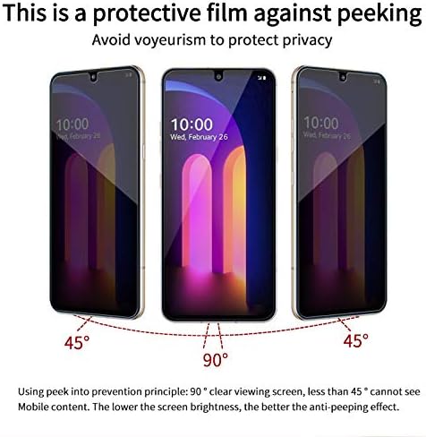 for LG V60 ThinQ 5G Privacy Screen Protector Tempered Glass - 【2 PCS】 Ultra Thin Anti Scratch Anti-Spy Screen Protective Film Glass for LG V60 ThinQ 5G Phone