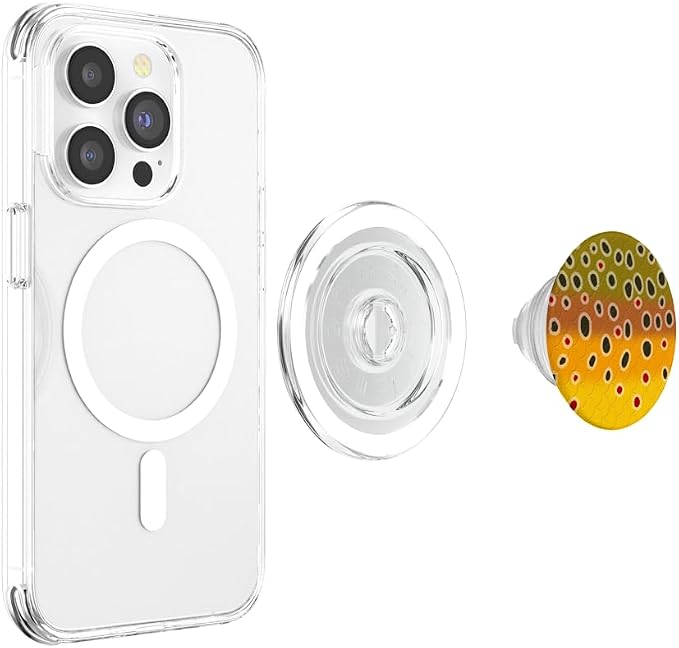 Brown Trout Pattern Fish Art Trout Fishing Fly Fishing Gift PopSockets Adhesive PopGrip