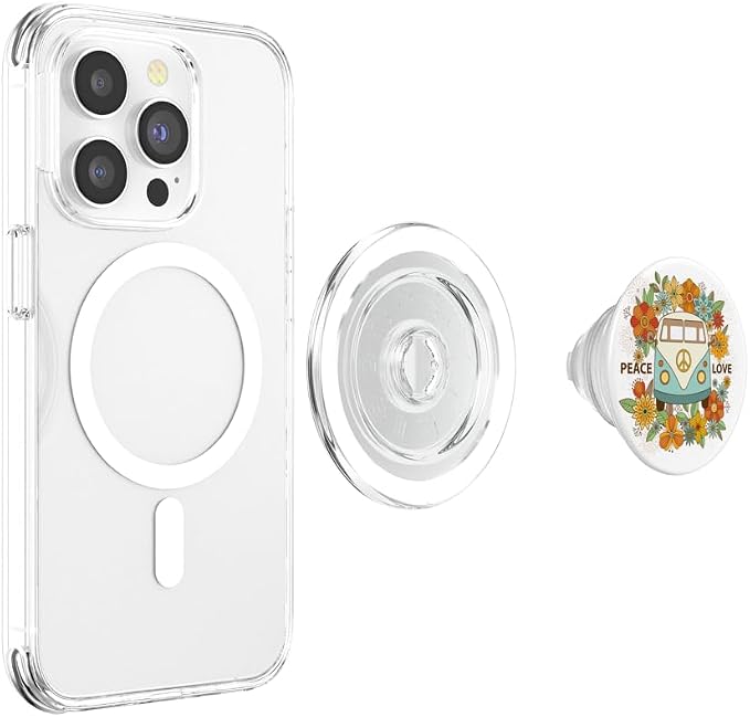 Peace and love - Hippie PopSockets PopGrip: Swappable Grip for Phones &amp Tablets PopSockets Adhesive PopGrip