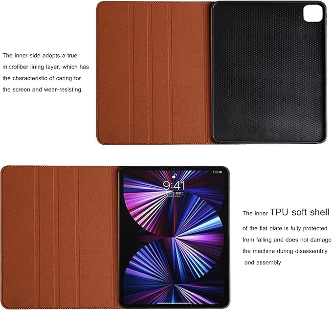 Leather Case for iPad 9th/8th/7th Gen 10.2 Inch (2021/2020/2019) | Premium Leather Folio Cover with Magnetic Closure Adjustable Stand Auto Sleep/Wake shockproof Protective CaseBlack