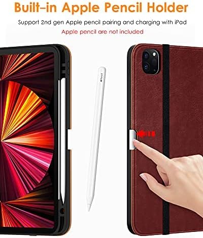 DTTO Case for iPad Pro 11 Inch 4th / 3rd / 2nd / 1st Generation 2022/2021/2020/2018Premium PU Leather Folio Stand Cover with Hand Strap Auto Wake/SleepMultiple Viewing Angles Black