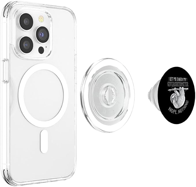Let Me Check My Giveashitometer Nope Nothing Cute Sloth PopSockets PopGrip: Swappable Grip for Phones &amp Tablets PopSockets Adhesive PopGrip