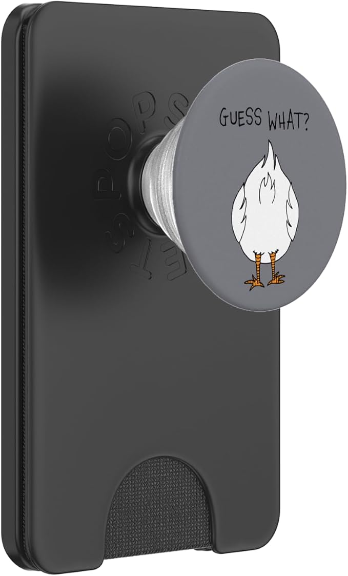 Funny Corny Dad Joke design Guess What Chicken Butt PopSockets Swappable PopGrip