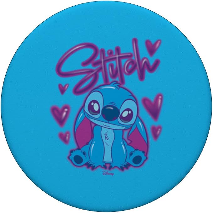 Lilo &amp Stitch - Stitch Airbrush Name &amp Hearts PopSockets Adhesive PopGrip