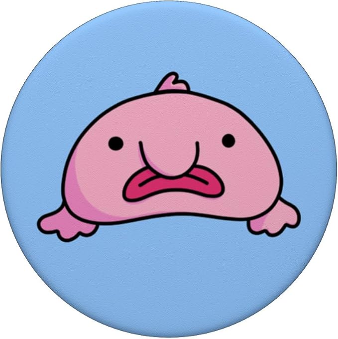 Blobby Bob Blob fish Deep Water Fish Gifts Pink Blobfish PopSockets Standard PopGrip