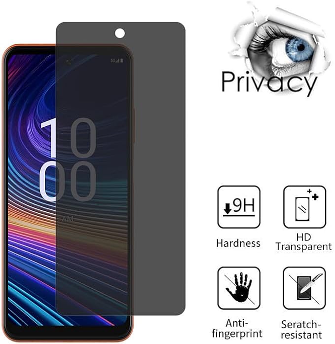 Anti-Spy Screen Protector for Boost Mobile Celero5G+ 2024 [Not Fit for Celero 5G] [2-PACK] Anti-Scratch Anti-peeping Prrivacy Tempered Glass for Boost Celero 5G+ Plus [7.0 inch]