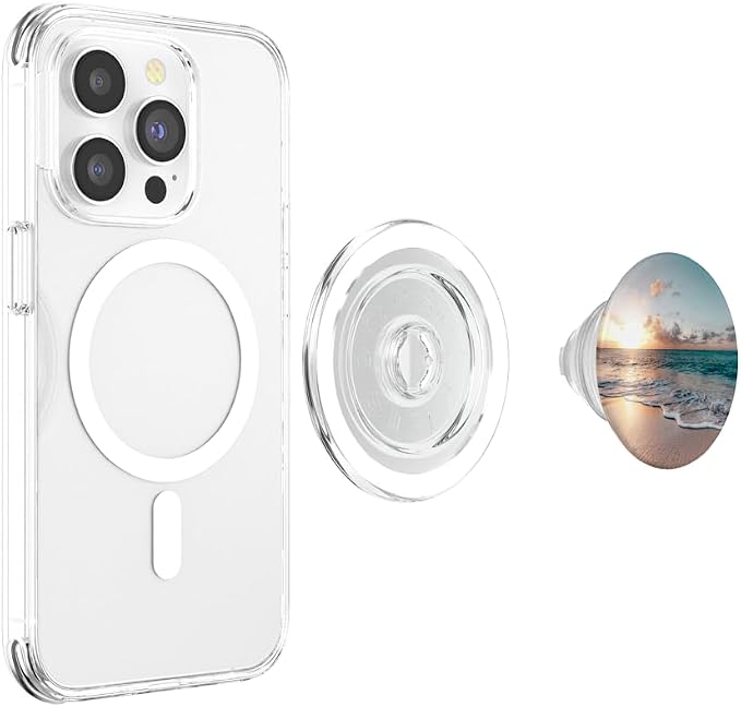 Beach Ocean Sunset Wave - Tropical Sand PopSockets Adhesive PopGrip