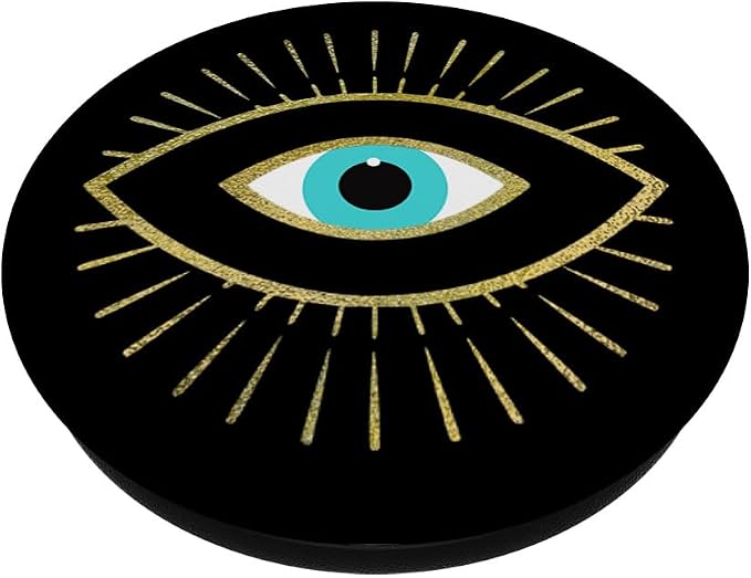 Yellow Evil Eye Black PopSockets Swappable PopGrip