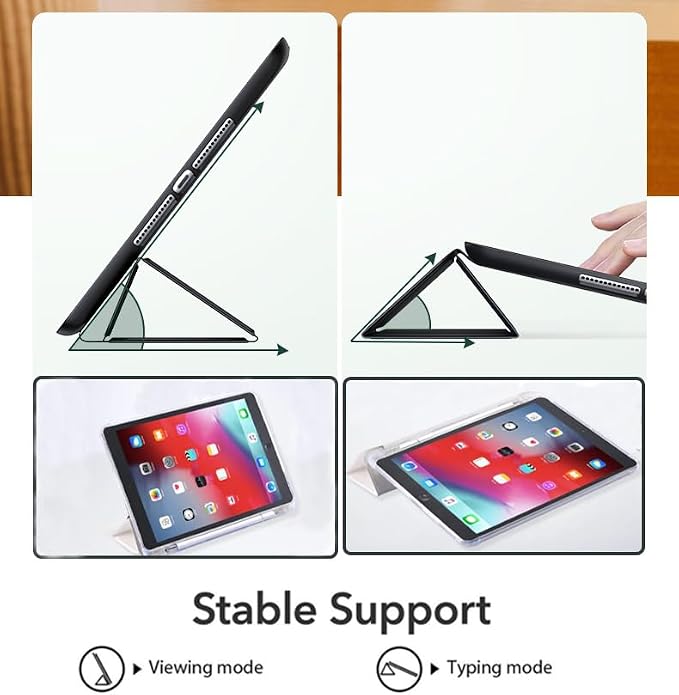 Cover for iPad Pro 10.5 with Pencil Holder Wolf Case for Apple iPad 9th 8th 7th Generation 10.2 Inch iPad Air 3rd Gen Cases Wolves Smart Slim Trifold Stand Protective Cover