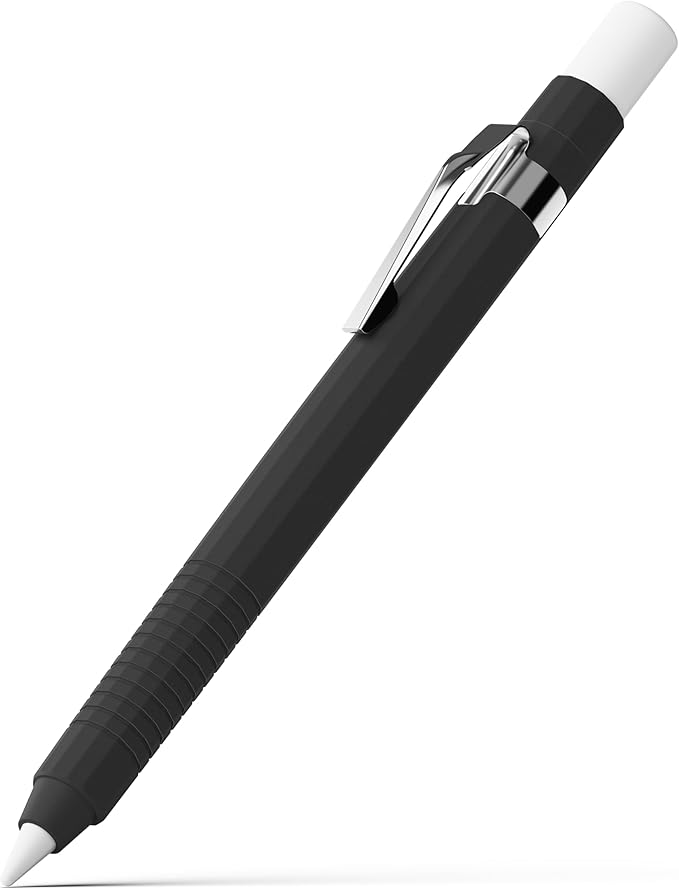 Ringke Silicone Drafting Pencil Case Compatible with Apple Pencil USB-C Case, Perfect Grip Silicone Protective Cover Sleeve Accessories - Black
