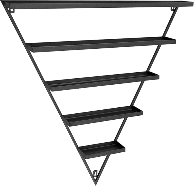 10PCS Triangular Nail Polish Racks, Metal Wall-Mounted Display Rack for Nail Polish Bottles, Lipstick Perfume Wall Shelf Essential Oil Organizer for Home Spa Nail Salon Shop