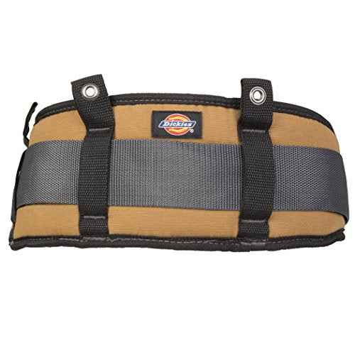 Dickies Heavy-Duty Padded Work Belt for Contractors, Double-Tongue Roller Buckle, Adjustable, 5-inch Width, Holds Most Tool Belt Pouches, Grey/Tan