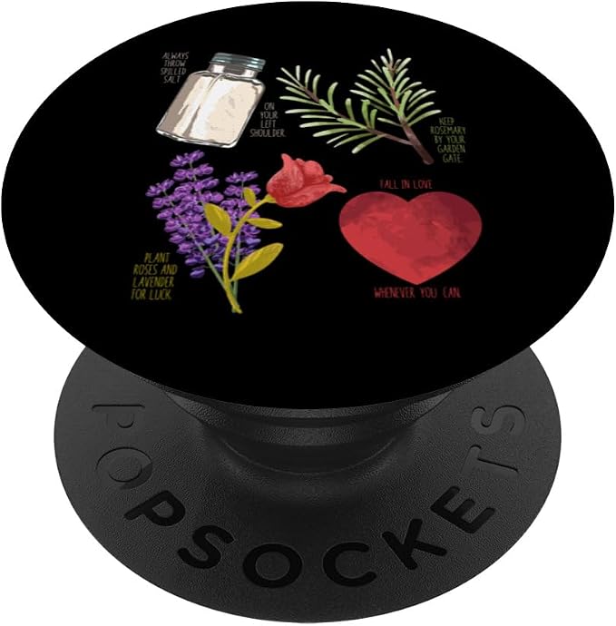 Practical Magic Salt Rosemary Lavender Love Witch Pagan PopSockets Adhesive PopGrip